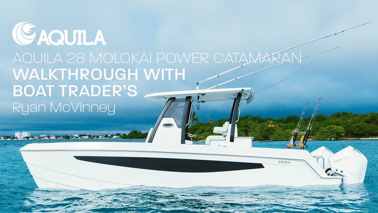 aquila 28 molokai power catamaran