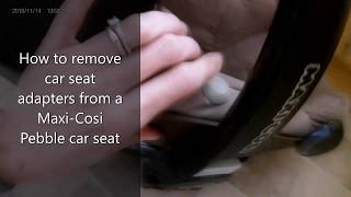 Avonturier Diverse seinpaal How to remove car seat adapters from Maxi Cosi Pebble car seat - ours got  stuck! - YouTube