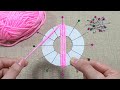 Super Easy Flower Craft Ideas with Woolen - Hand Embroidery Amazing Trick - Sewing Hack -Wool Design