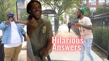 Hilarious Trick Question In The Streets Of Chicago  😂