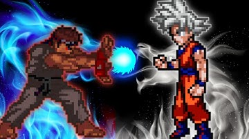 Ryu (New) VS Goku DBS V3.5(All Form) in Jump Force Mugen