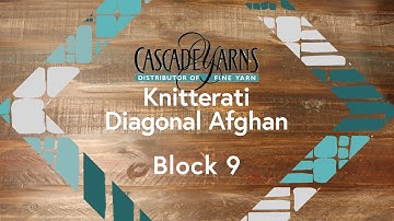 Knitterati Diagonal Afghan - Block 9!
