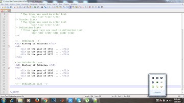 Lec 7 : HTML Lists Part 2/2 (UnOrder & Definition List)