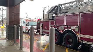 Chicago Fire Dept Truck 35 (spare) and Ambulance 52 On Scene (pt 1)