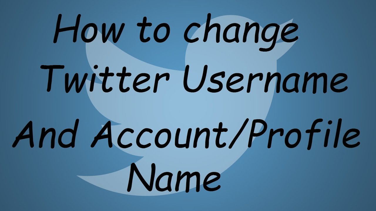 How to change your twitter username and account/profile name (2016 ...