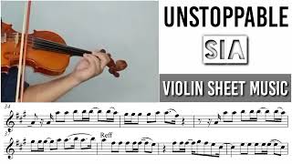 Unstoppable - SIA || Violin Sheet Music