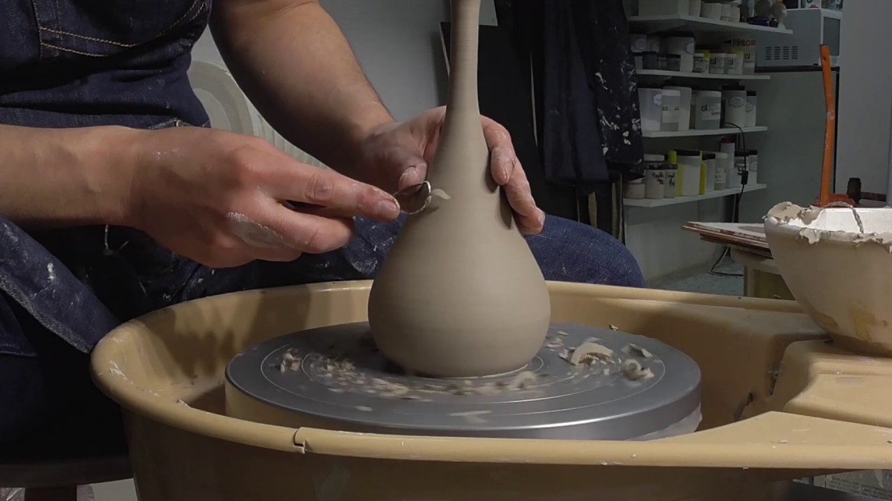 Ceramica y alfareria   Curso Alfareria 16   Cuellos estrechos - Retorneado -