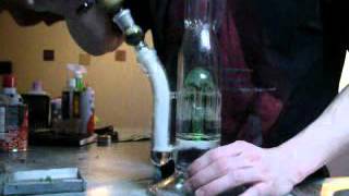 7mm hoss bong stemless w/ 6 arm tree perc and added gear glass carbon a/c