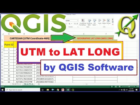 Utm To Lat Long By Qgis Software (English) - Youtube