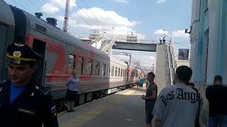 Ртищево. Поезд №109 Астрахань- Санкт-Петербург, прибытие, стоянка и отправление по станции Ртищево 1