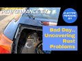 Uncovered a big rust hole in the rear sill of my Porsche 996 - Electric Porsche 911 project video 52