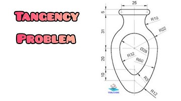 Tangency problems in / Technical drawing / Engineering  drawing
