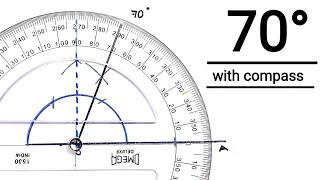 How to construct 70 degree with compass by RGBT Mathematics