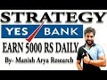 Yes Bank Daily Trading Strategy earn 5000 rs daily by Manish Arya Research (Hindi)