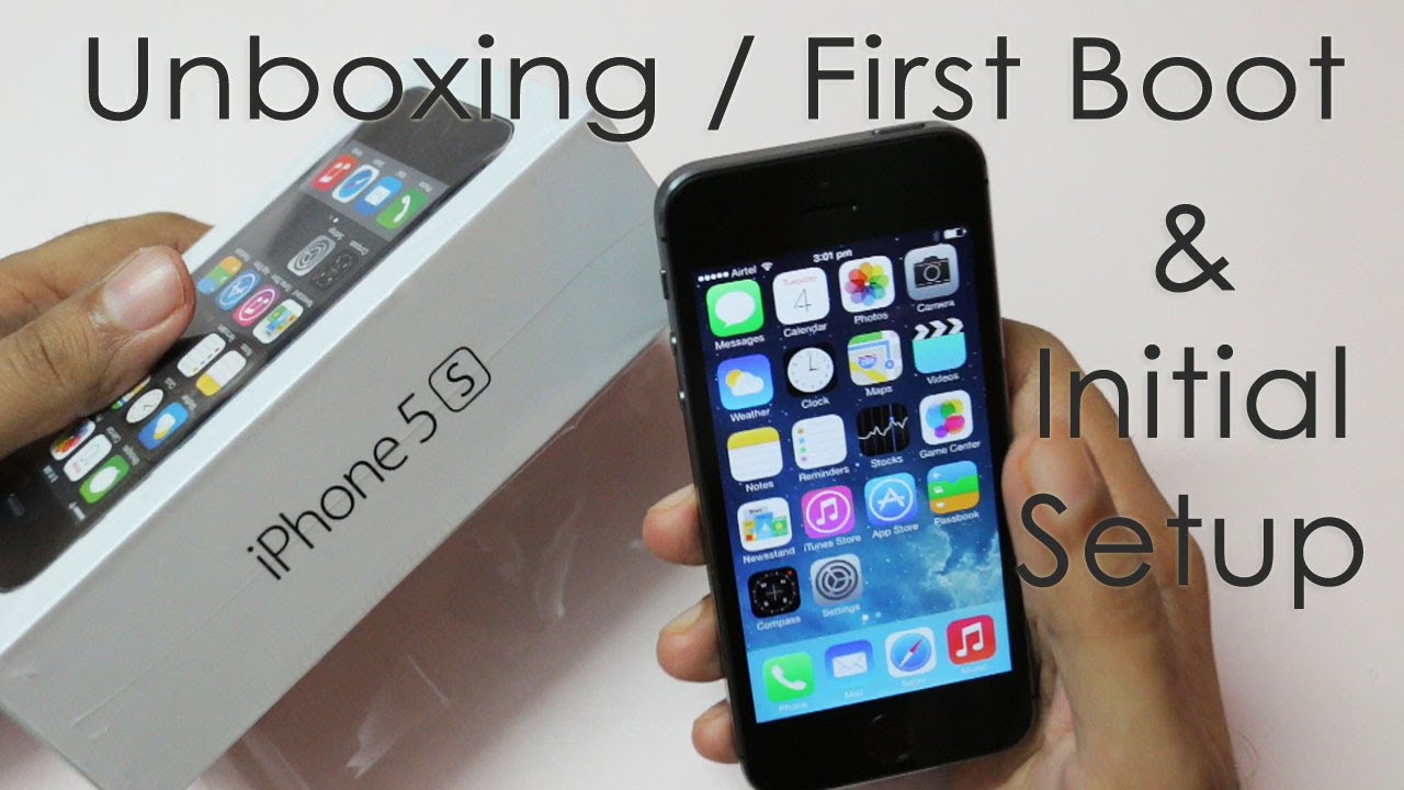 Iphone 5s Unboxing First Boot Initial Setup Youtube