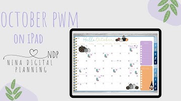 October PWM| digital PWM on iPad and goodnotes 5!