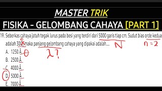 TRIK - FISIKA - GELOMBANG CAHAYA PART 1 (MENENTUKAN PANJANG GELOMBANG KISI DIFRAKSI) #MFMKFISIKA