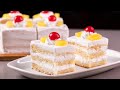 PINEAPPLE PASTRY | EGGLESS & WITHOUT OVEN | EASY PINEAPPLE PASTRY CAKE RECIPE | PASTRY RECIPE