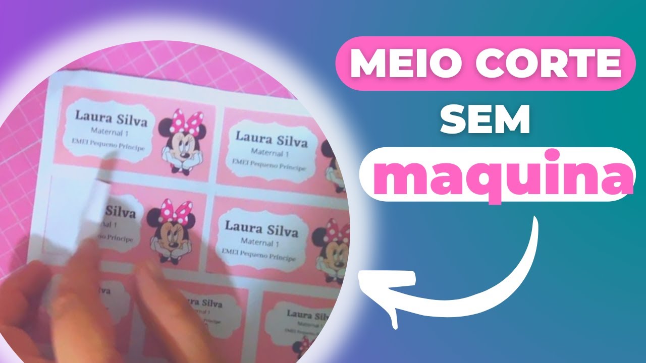 Meio Corte de Etiquetas Sem Máquina + como entregar etiquetas cortadas a mão