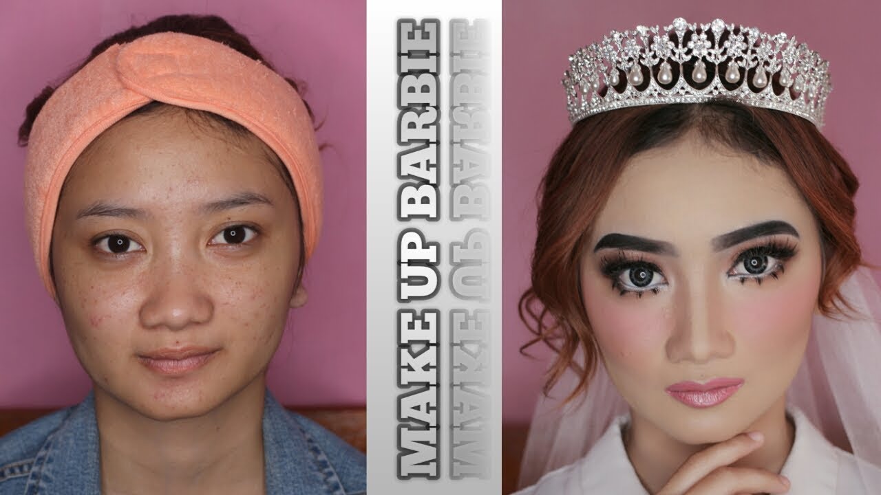 TUTORIAL MAKE UP BARBIE Pengantin Wedding ASEAN Drugstore Make Up Murah