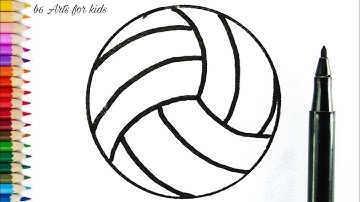How to Draw a Volleyball - Very Very Easy