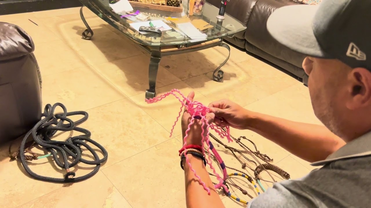 Making a double rope bosal for horse training