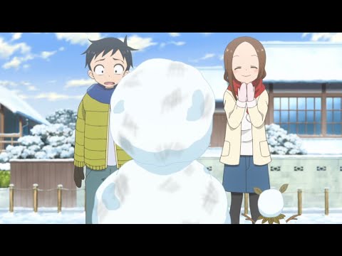 雪で遊ぶ西片と高木さん【からかい上手の高木さん】teasing master Takagi san