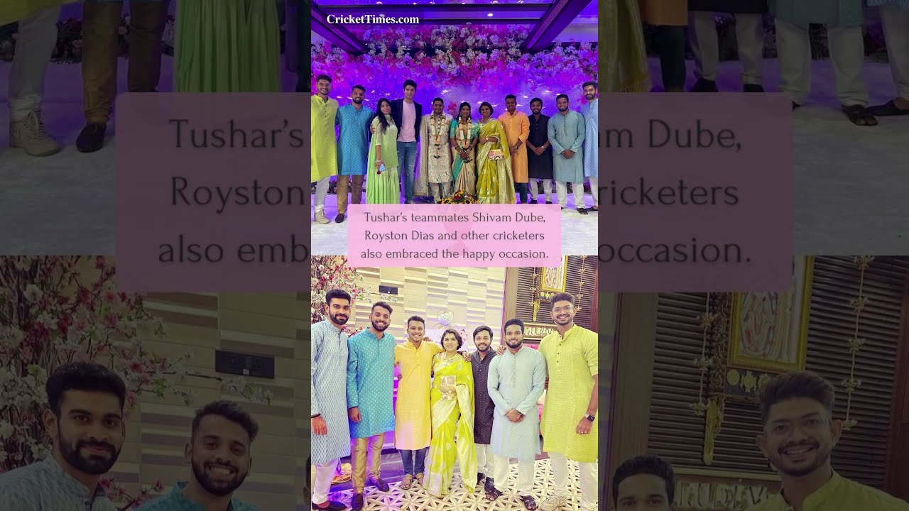 CSK pacer Tushar Deshpande gets engaged to Nabha Gaddamwar #shorts #cricket #csk Cricket Times