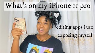 What’s on My iPhone ? 🤪🤍. | iPhone 11 pro | apps i use to edit ☺️ | exposing myself