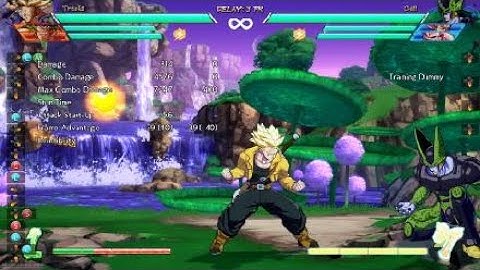 (Obsolete) DBFZ Trunks fuzzy combos with Bardock assist (corner side-switch & mid-screen)