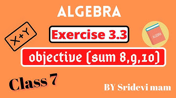 7th maths tamil Term 1 Chapter 3 ( algebra ) exercise 3.3 objective sum 8 9 10 TN samacheer class 7