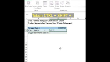 Cara Format Tanggal dan Waktu Otomatis di Excel