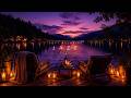 Soft Jazz Music 🌙 4 Hours Relaxing Lakeside Ambience for Study & Sleep