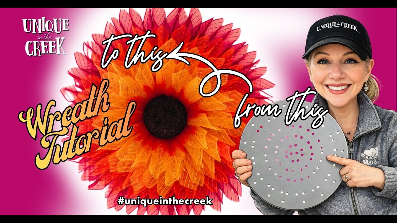 Transform Your Door With This Stunning Sunset Wreath #wreath #diytutorial