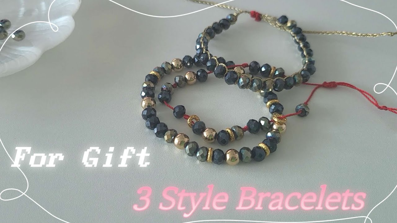 3 Styles Beaded Bracelet for Gift 세가지 스타일의 비즈팔찌 만들기 