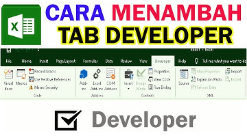 Cara Menambahkan Tab Developer Pada Microsoft Excel 2010 2013 2016