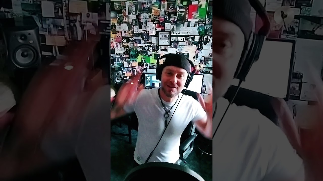 Performing "Holding Back" in the "Dubtape Records" studio 