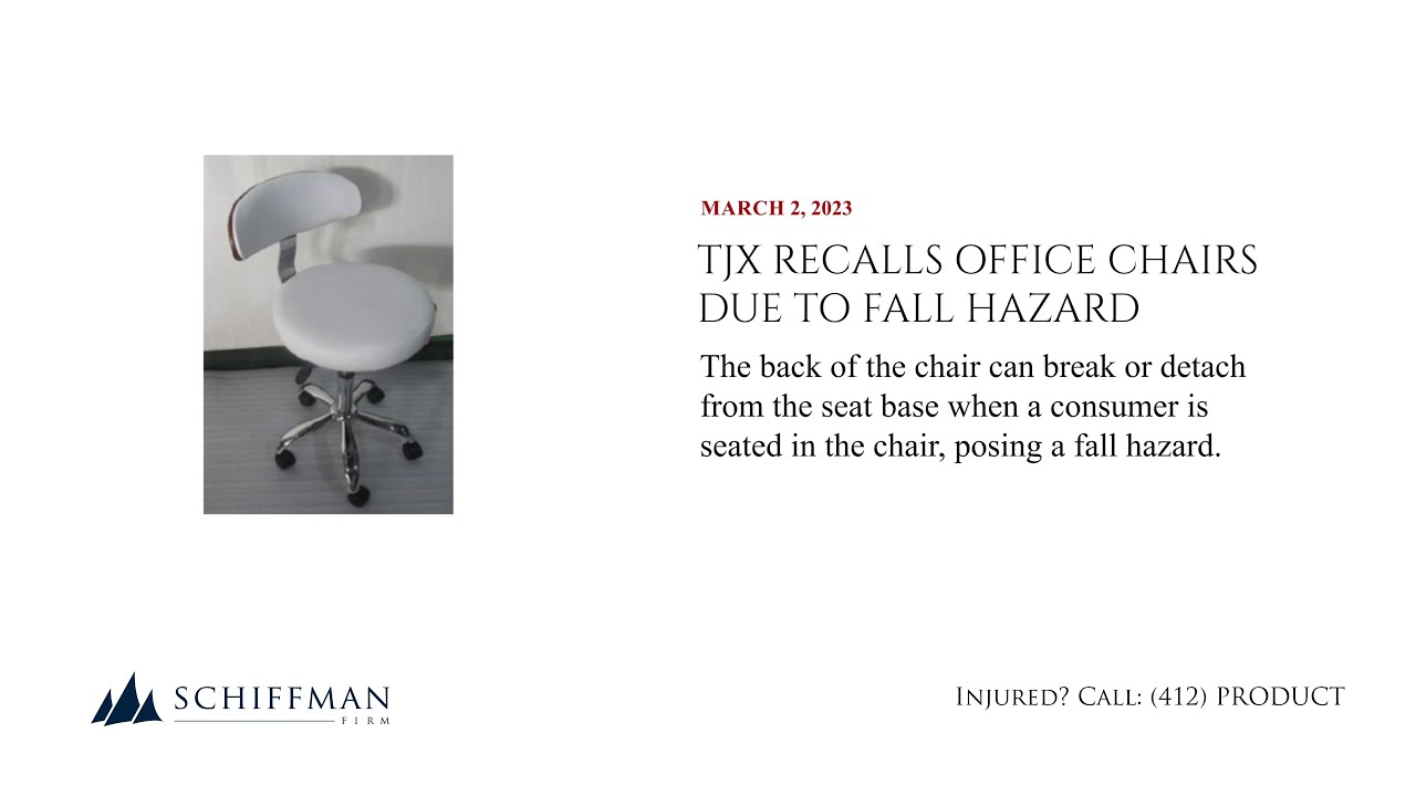 TJX Recalls Office Chairs Due to Fall Hazard YouTube