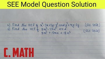 Algebra : Find HCF and LCM | see model question 2078 | class 10 see model question solution