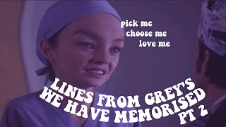 lines from grey&#39;s anatomy we have memorised to heart part 2 // crack