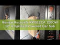 Review Rockville RWS12CA 1200W 12" Amplified Powered Car Subwoofer Enclosure, 4 Ohm, Slim Design, Bu