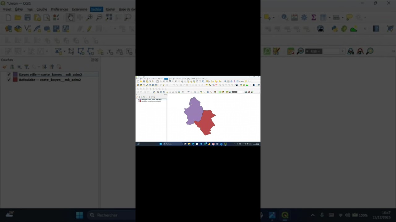 🎥🗺️ Union des Couches dans QGIS — Fusion Spatiale et Analyse Vectorielle | Wagadou Academy