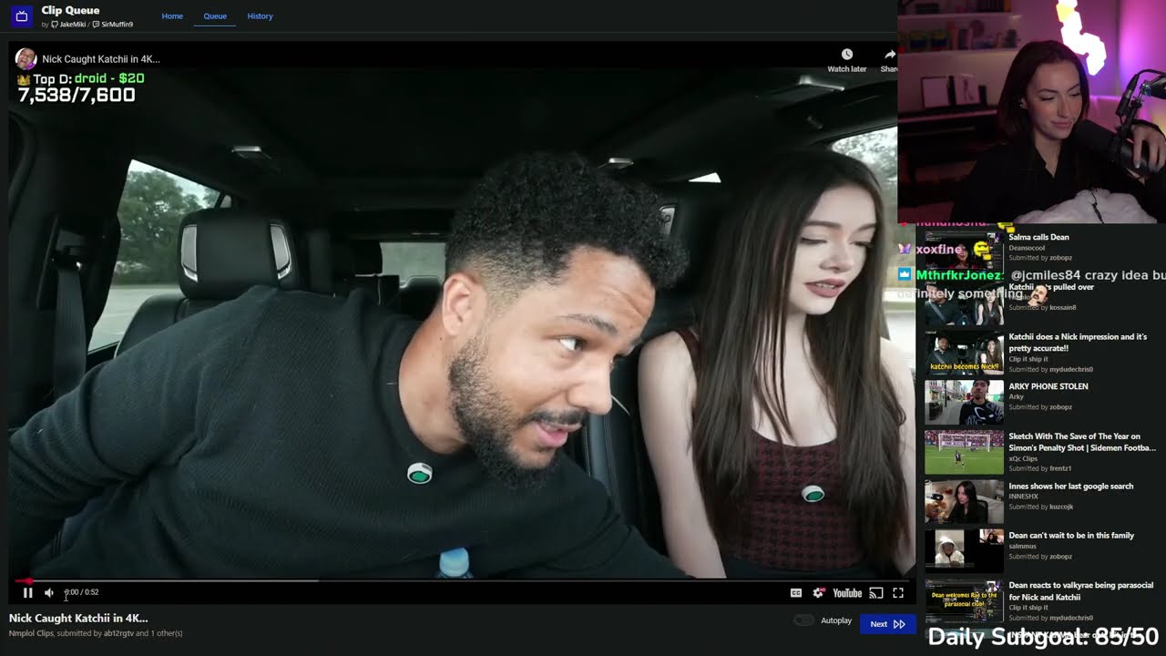 ClaraAtwork Reacts To Nmplol & Katchii Getting Pulled Over, MisterArther, Parasocial Clips and More