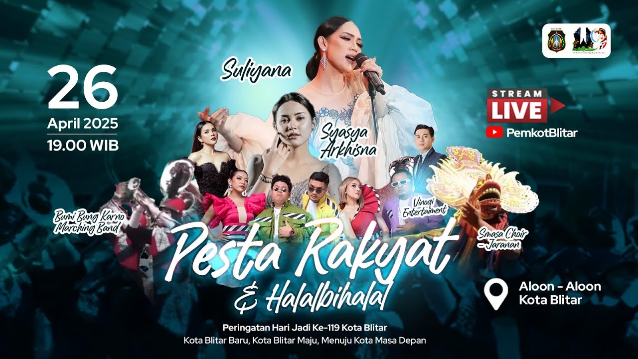 Pesta Rakyat Hari Jadi ke 119 Kota Blitar dan Halalbihalal 1446 H