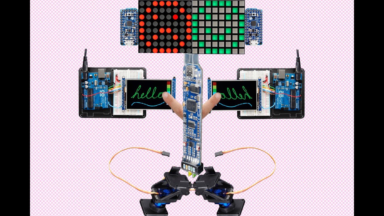 16x8 1.2 LED Matrix+Backpack UltraBright Round YellowGreen LEDs