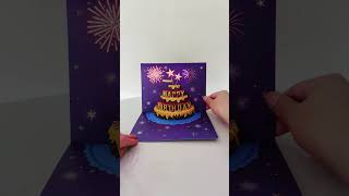 Unbelievable 3D Pop Up Birthday Cake Card with Sound & Fireworks