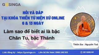 Làm sao để biết ai là bậc Chân Tu, bậc Thánh |Thiền Tứ Niệm Xứ