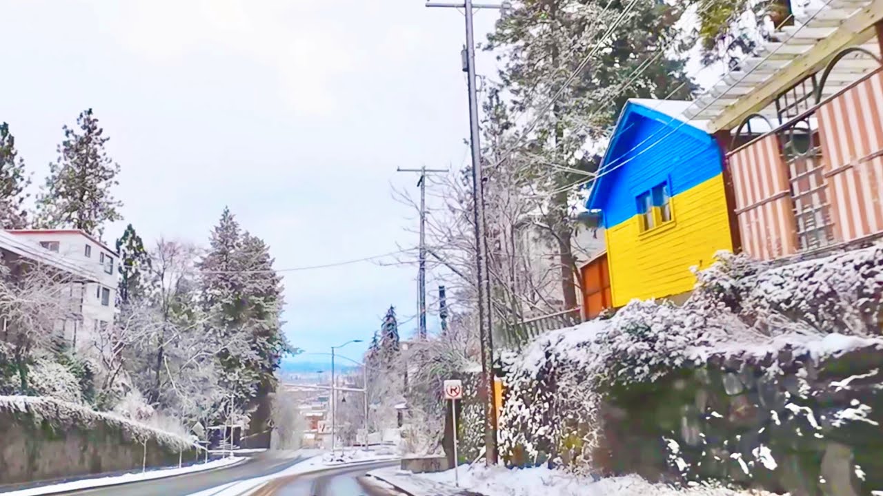 ASMR Winter Driving, Spokane WA, South Hill, Jan 8, 2025