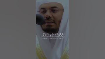 (أَمََّنْ هُوَ قَانِتٌ آنَاءَ اللَّيْلِ سَاجِدًا وَقَائِمًا ) بصوت الشيخ ياسر الدوسري من سورة الزمر