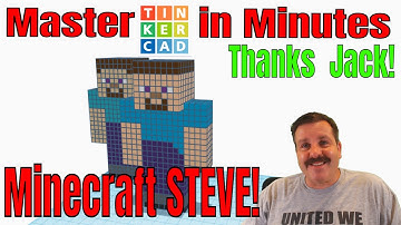 Build Minecraft Steve in Tinkercad | Thanks Jack for the assist!